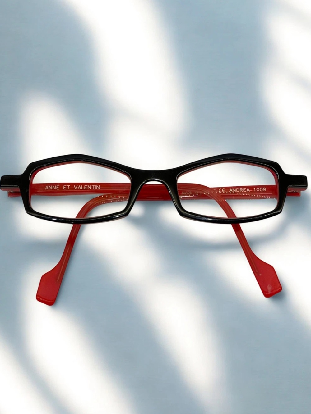 Rare Authentic Anne et Valentin ANDREA 1009 44mm Black Coral Glasses France READ